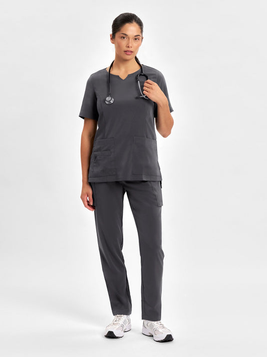 INAURA Avery Womens Round Neck Scrub Top CST942LS