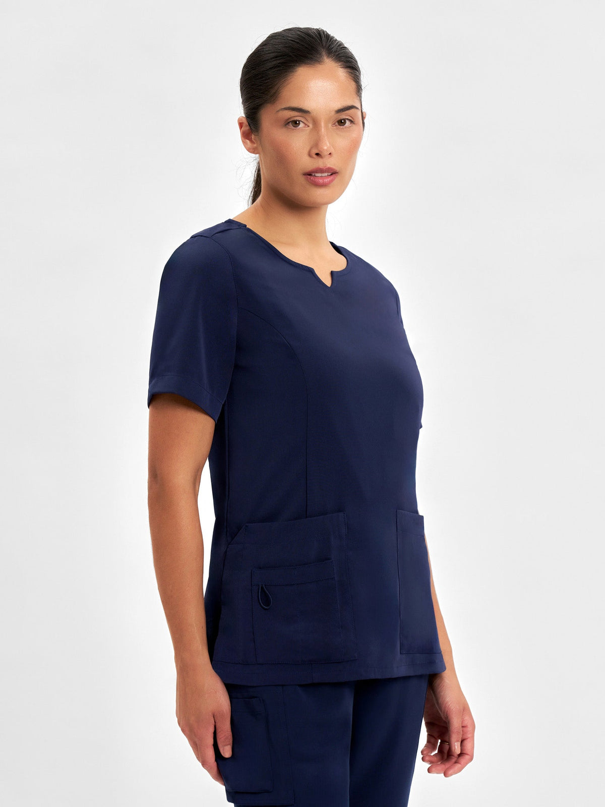 INAURA Avery Womens Round Neck Scrub Top CST942LS