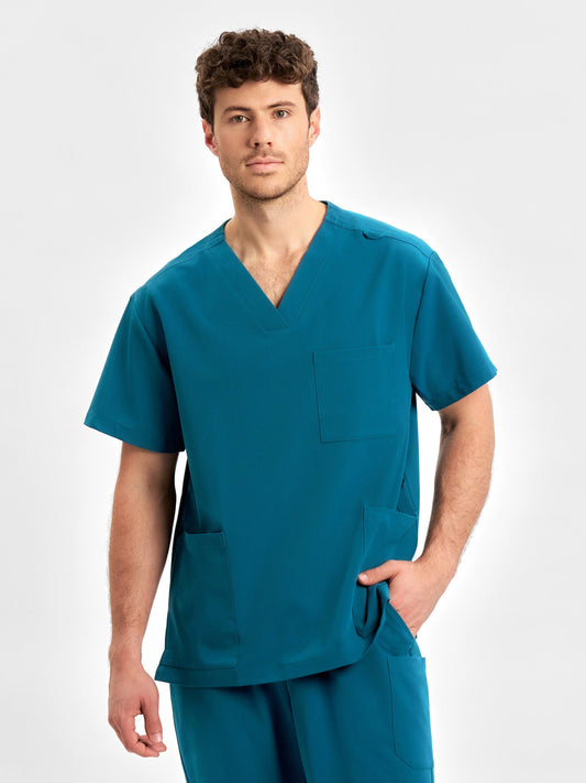 INAURA Pulse Unisex V-Neck Scrub Top CU544US