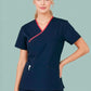BIZ COLLECTION Womens Contrast Scrub Top H10722