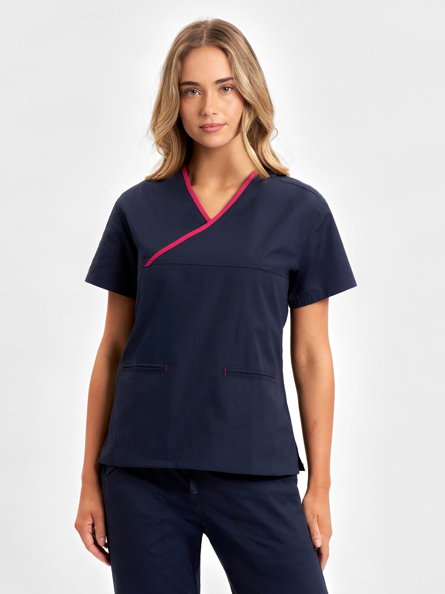 INAURA Classic Womens Contrast Scrub Top H10722