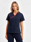 INAURA Classic Womens Contrast Scrub Top H10722