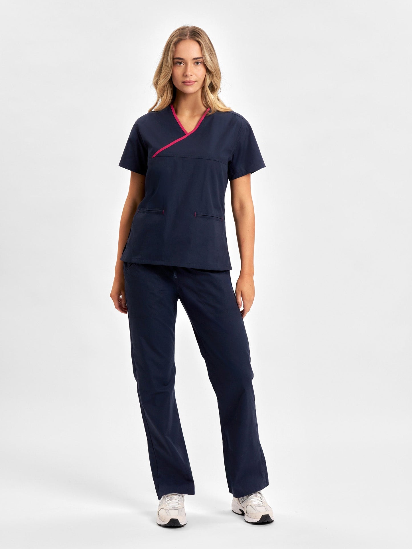 INAURA Classic Womens Contrast Scrub Top H10722