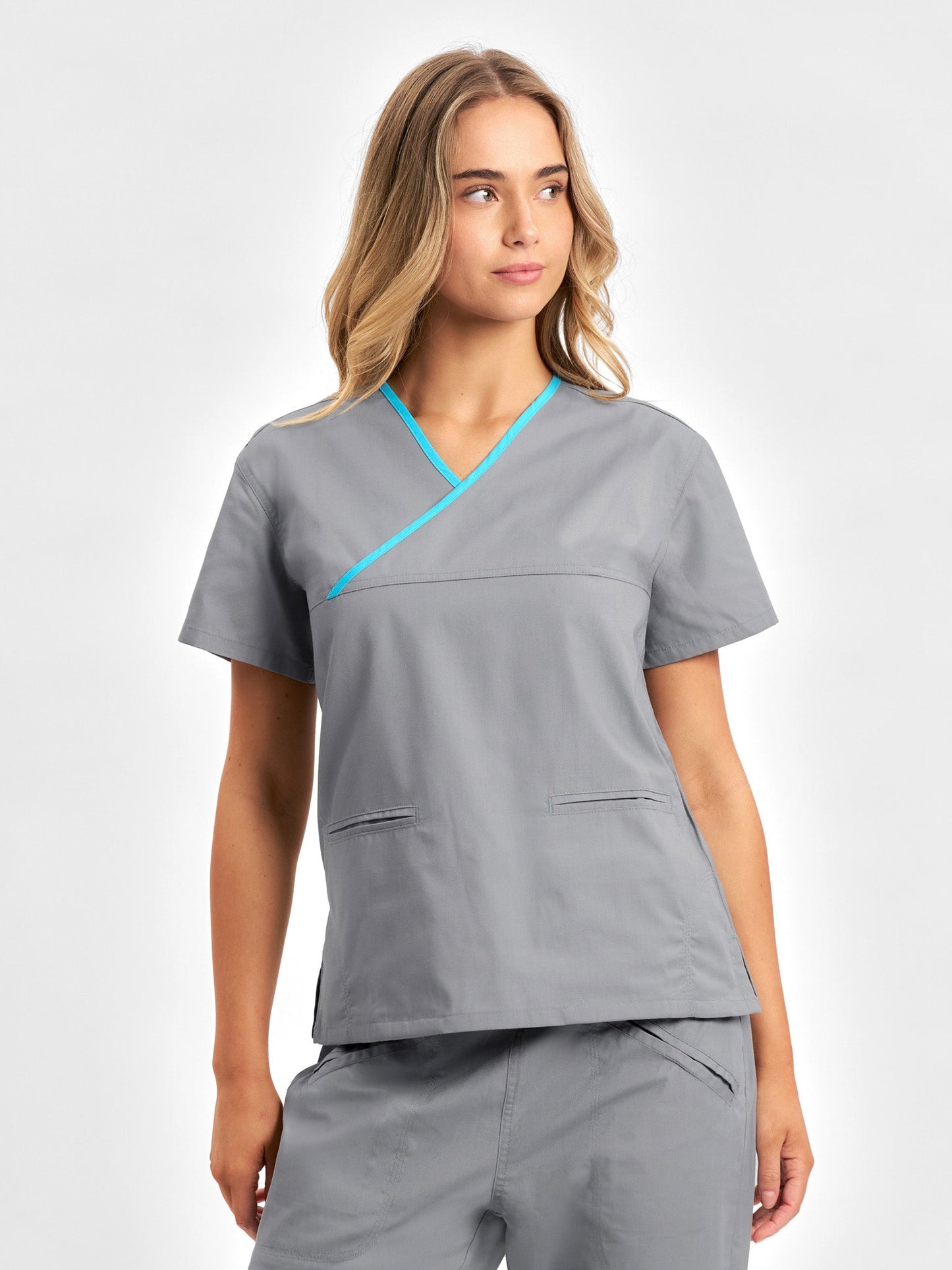INAURA Classic Womens Contrast Scrub Top H10722