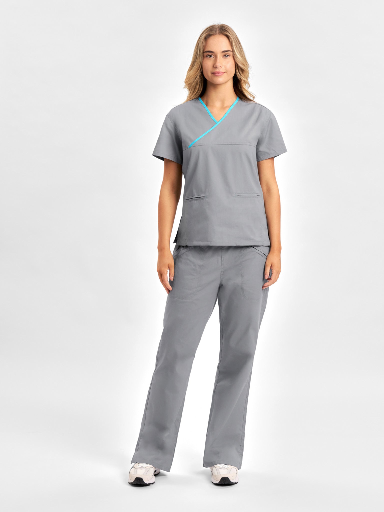 INAURA Classic Womens Contrast Scrub Top H10722