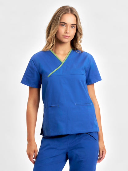 INAURA Classic Womens Contrast Scrub Top H10722