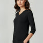 BIZ COLLECTION Womens Lana 3/4 Sleeve Top K819LT