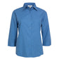 BIZ COLLECTION Womens Micro Check 3/4 Sleeve Shirt LB8200