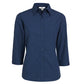BIZ COLLECTION Womens Micro Check 3/4 Sleeve Shirt LB8200