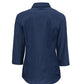 BIZ COLLECTION Womens Micro Check 3/4 Sleeve Shirt LB8200