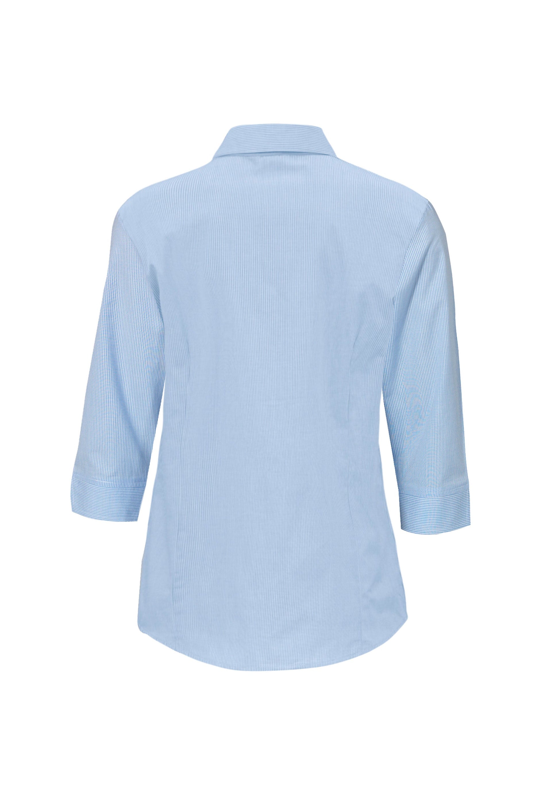 BIZ COLLECTION Womens Micro Check 3/4 Sleeve Shirt LB8200