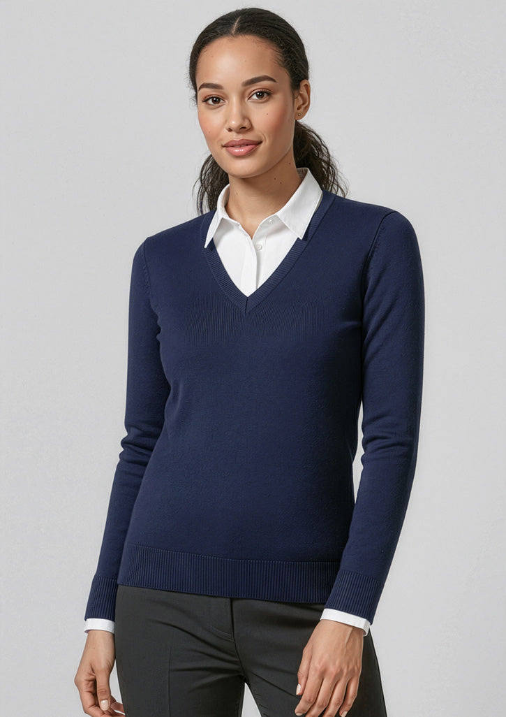BIZ COLLECTION Womens V-Neck Knit Pullover LP3506