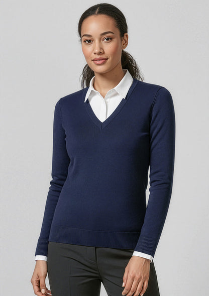 BIZ COLLECTION Womens V-Neck Knit Pullover LP3506