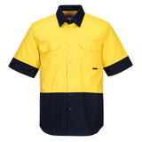 MS902 - Hi-Vis Two Tone Regular Weight Short Sleeve Shirt