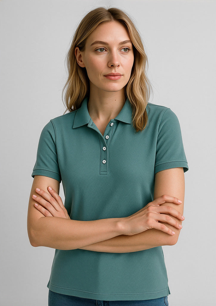 BIZ COLLECTION Womens City Short Sleeve Polo P105LS