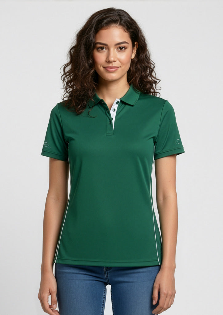 BIZ COLLECTION Womens Balance Short Sleeve Polo P200LS