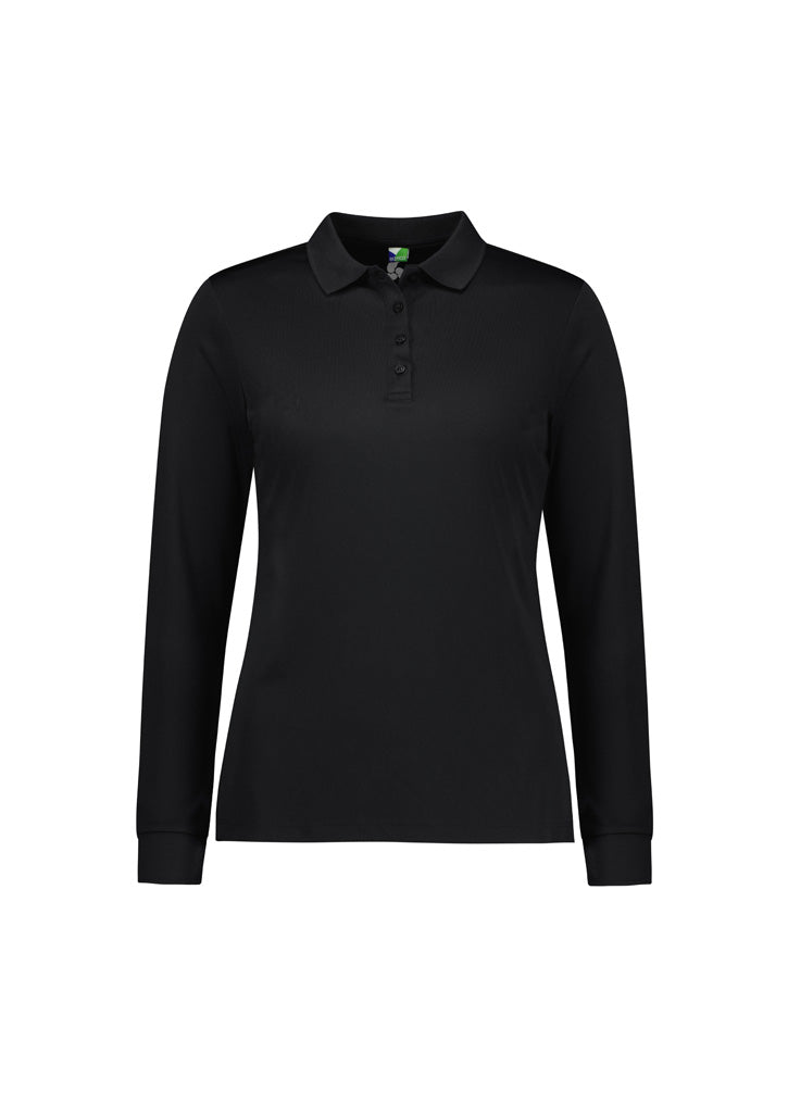 BIZ COLLECTION Womens Action Long Sleeve Polo P206LL