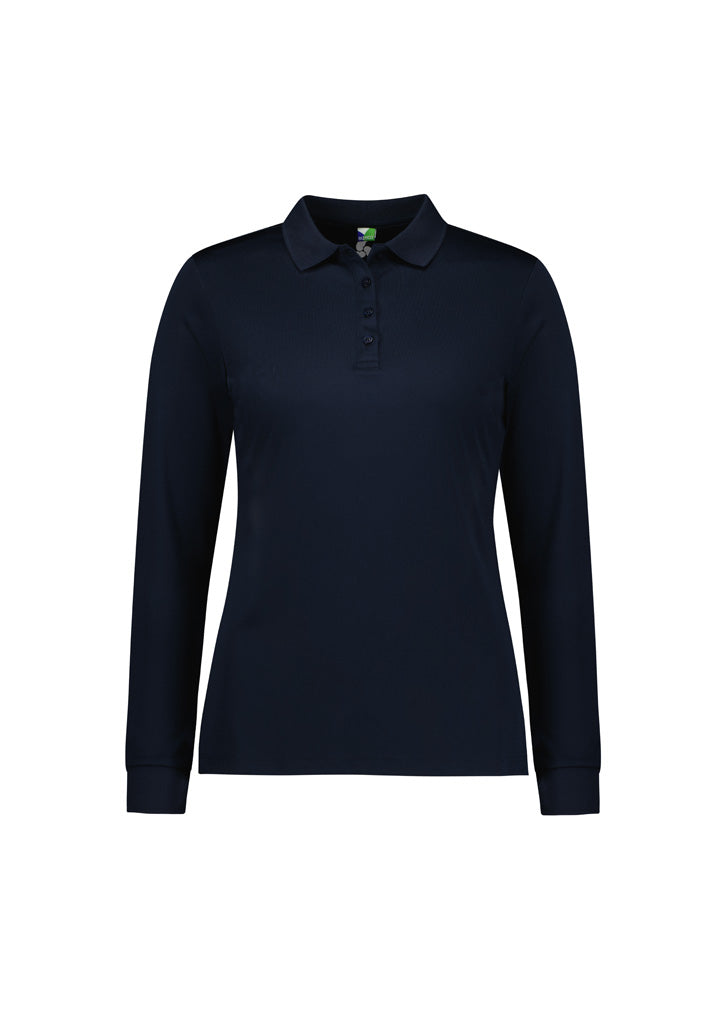 BIZ COLLECTION Womens Action Long Sleeve Polo P206LL