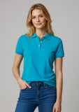 BIZ COLLECTION Womens Neon Short Sleeve Polo P2125