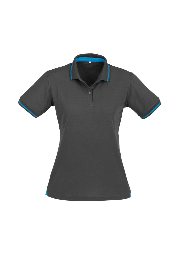 BIZ COLLECTION Womens Jet Short Sleeve Polo P226LS
