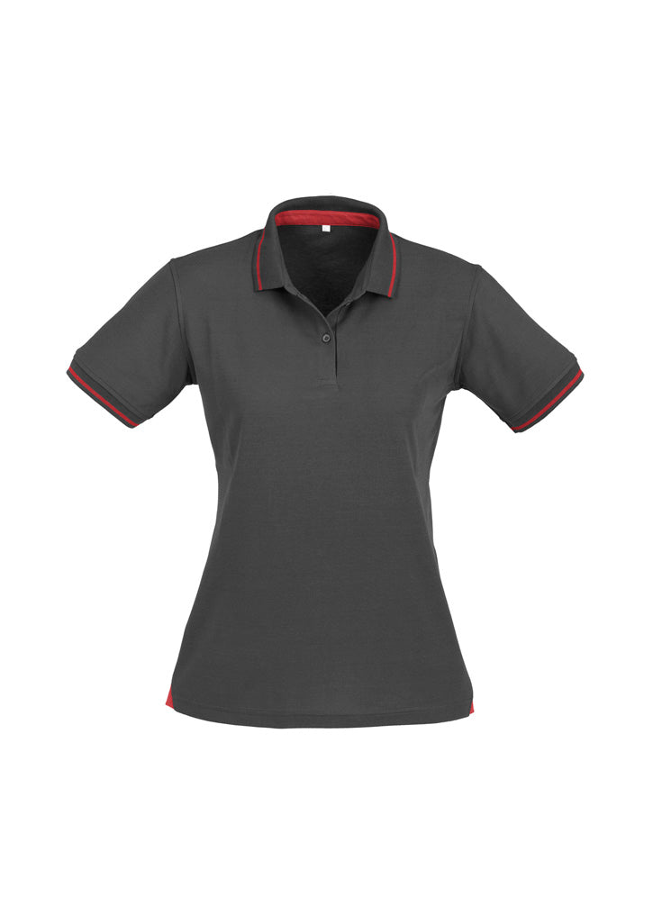 BIZ COLLECTION Womens Jet Short Sleeve Polo P226LS