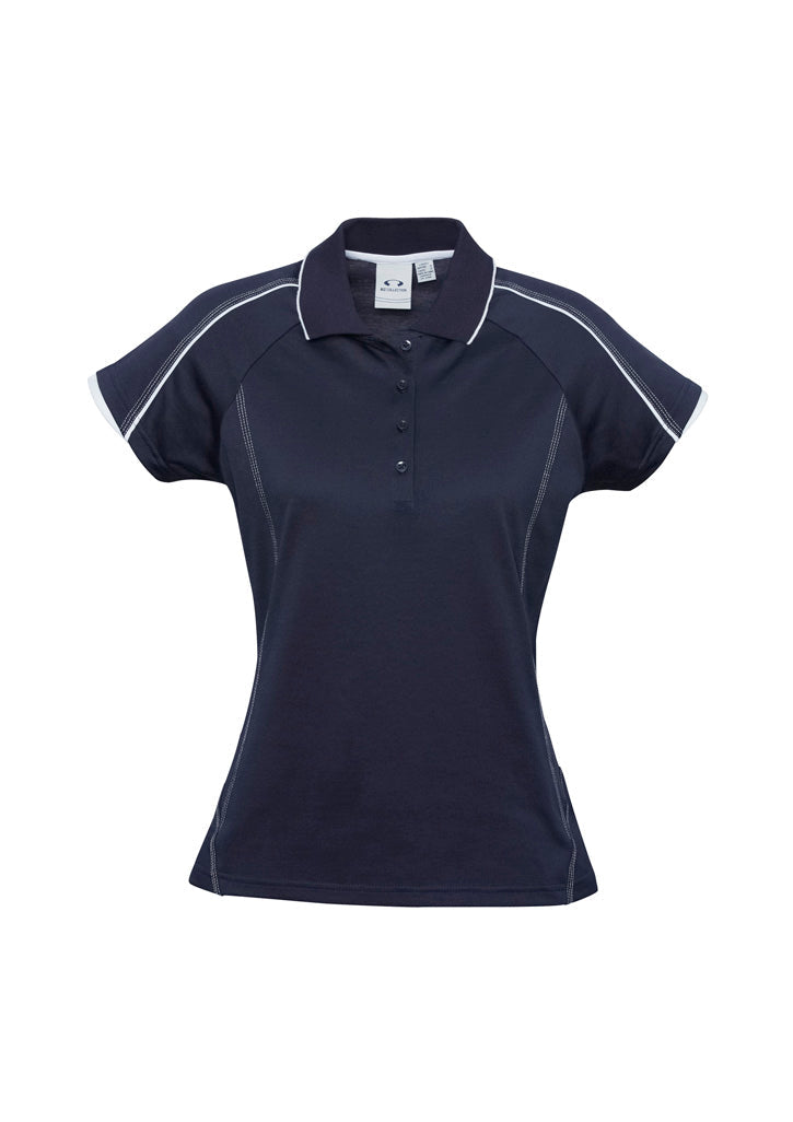 BIZ COLLECTION Womens Blade Short Sleeve Polo P303LS