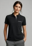 BIZ COLLECTION Womens Edge Short Sleeve Polo P305LS