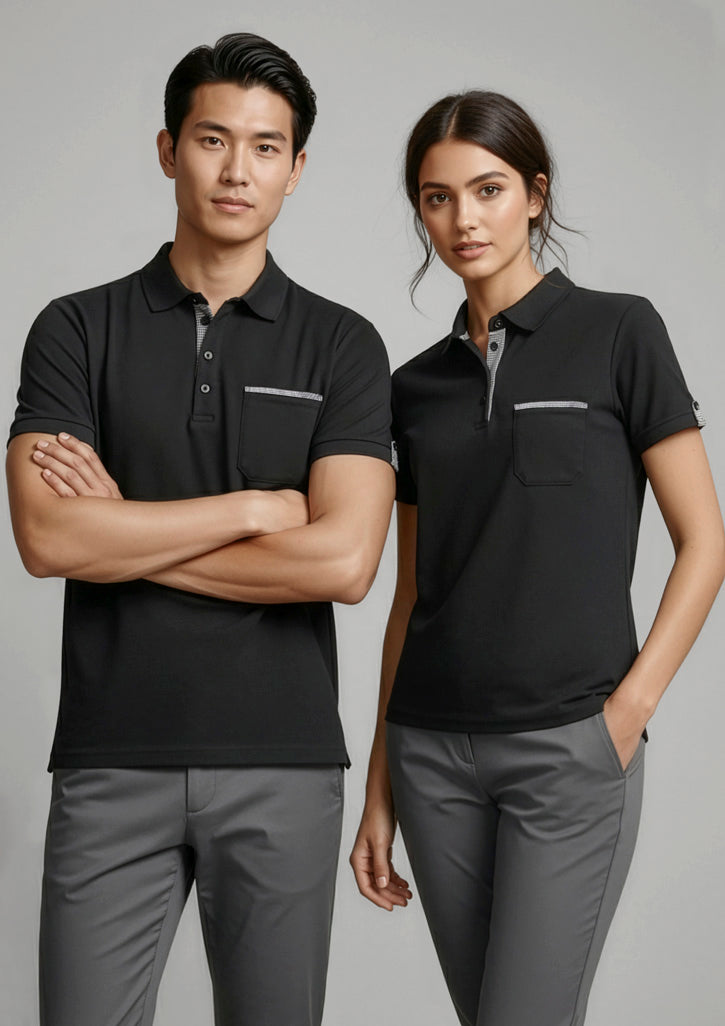 BIZ COLLECTION Womens Edge Short Sleeve Polo P305LS