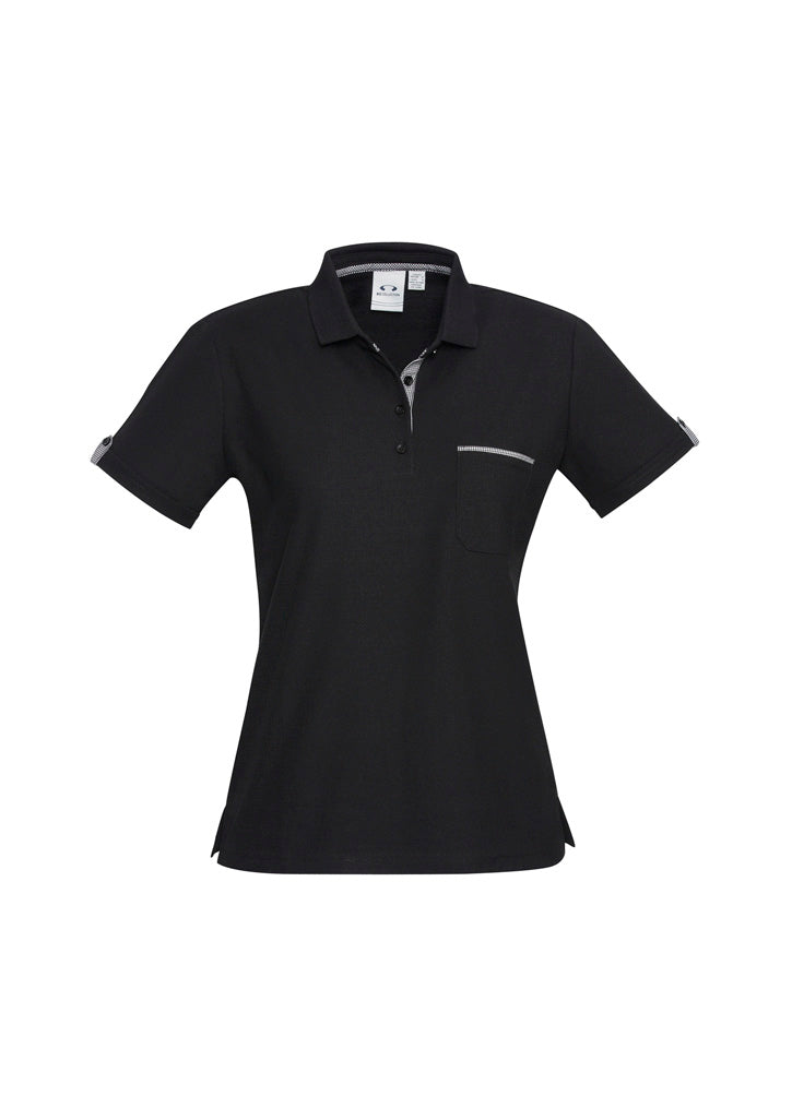 BIZ COLLECTION Womens Edge Short Sleeve Polo P305LS
