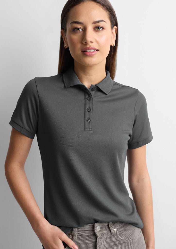 BIZ COLLECTION Womens Focus Short Sleeve Polo P313LS