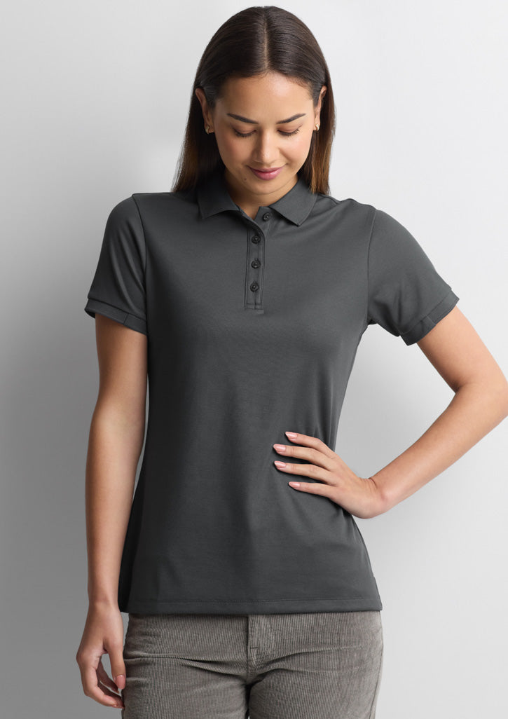 BIZ COLLECTION Womens Focus Short Sleeve Polo P313LS