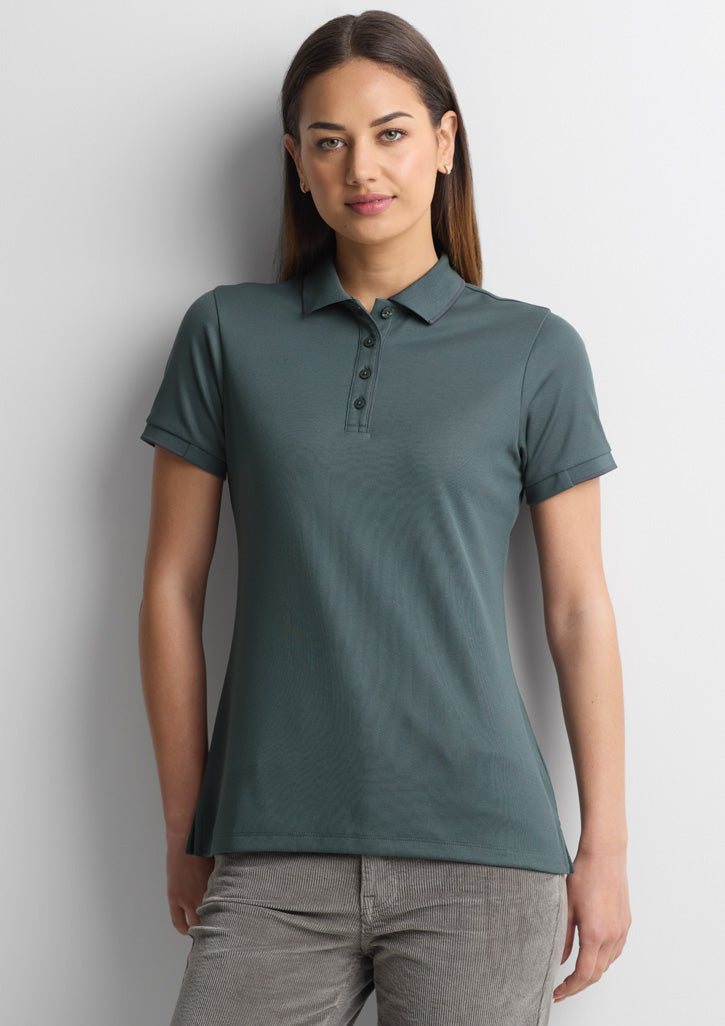 BIZ COLLECTION Womens Focus Short Sleeve Polo P313LS