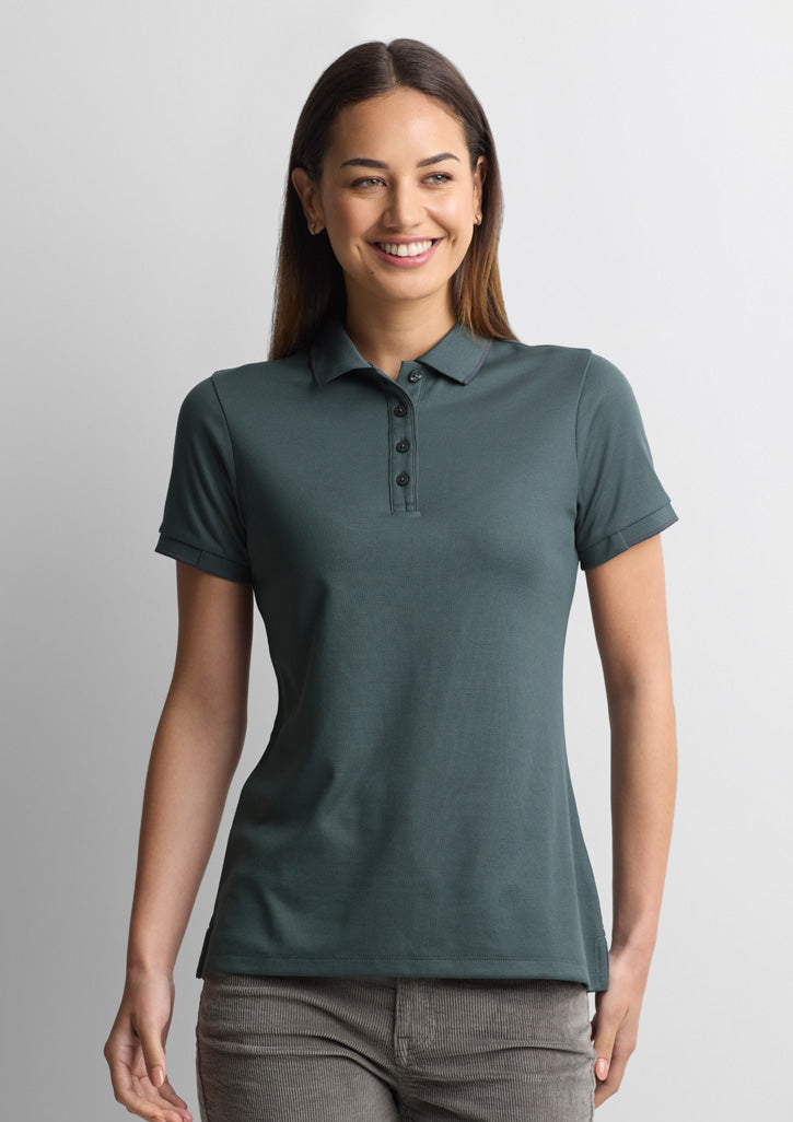 BIZ COLLECTION Womens Focus Short Sleeve Polo P313LS