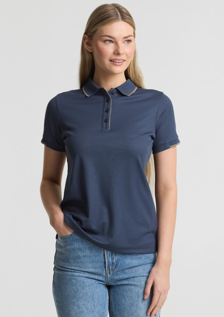 BIZ COLLECTION Womens Focus Short Sleeve Polo P313LS