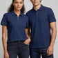 BIZ COLLECTION Womens Micro Waffle Short Sleeve Polo P3325