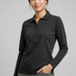 BIZ COLLECTION Womens Crew Long Sleeve Polo P400LL
