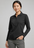 BIZ COLLECTION Womens Crew Long Sleeve Polo P400LL