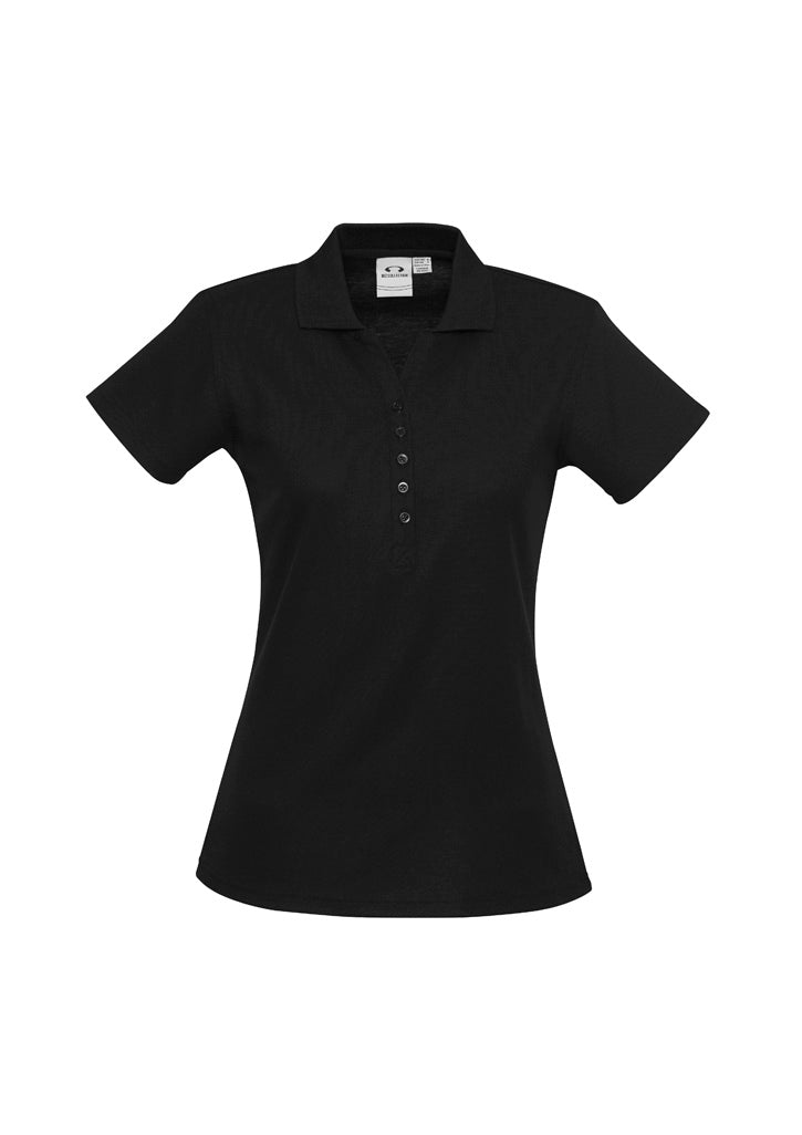 BIZ COLLECTION Womens Crew Short Sleeve Polo P400LS
