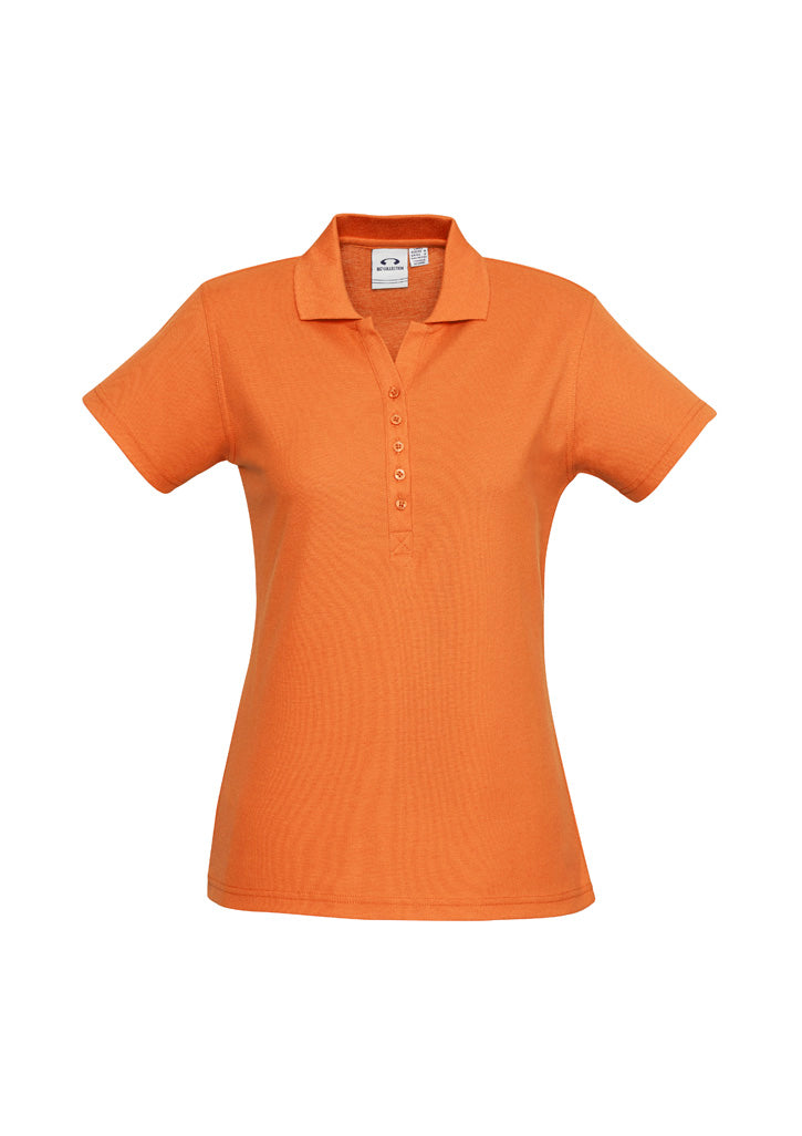 BIZ COLLECTION Womens Crew Short Sleeve Polo P400LS