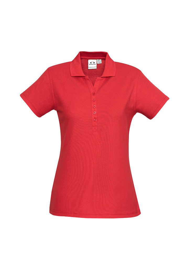 BIZ COLLECTION Womens Crew Short Sleeve Polo P400LS
