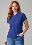 BIZ COLLECTION Womens Crew Short Sleeve Polo P400LS
