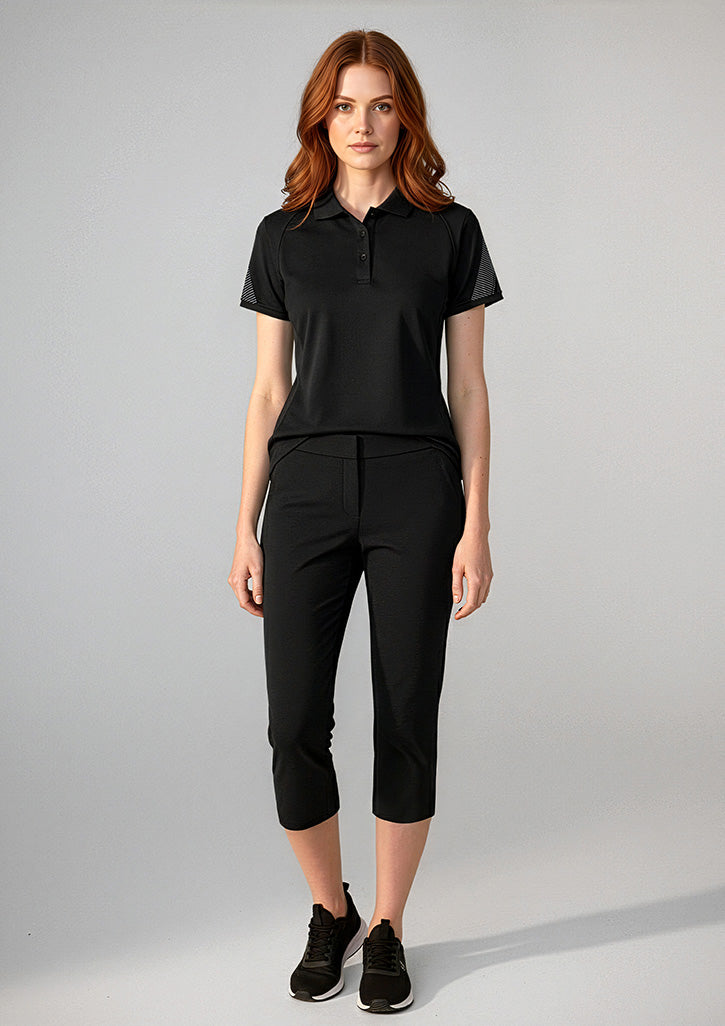 BIZ COLLECTION Womens Razor Short Sleeve Polo P405LS