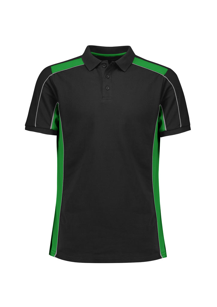 BIZ COLLECTION Unisex Grid Short Sleeve Polo P413US