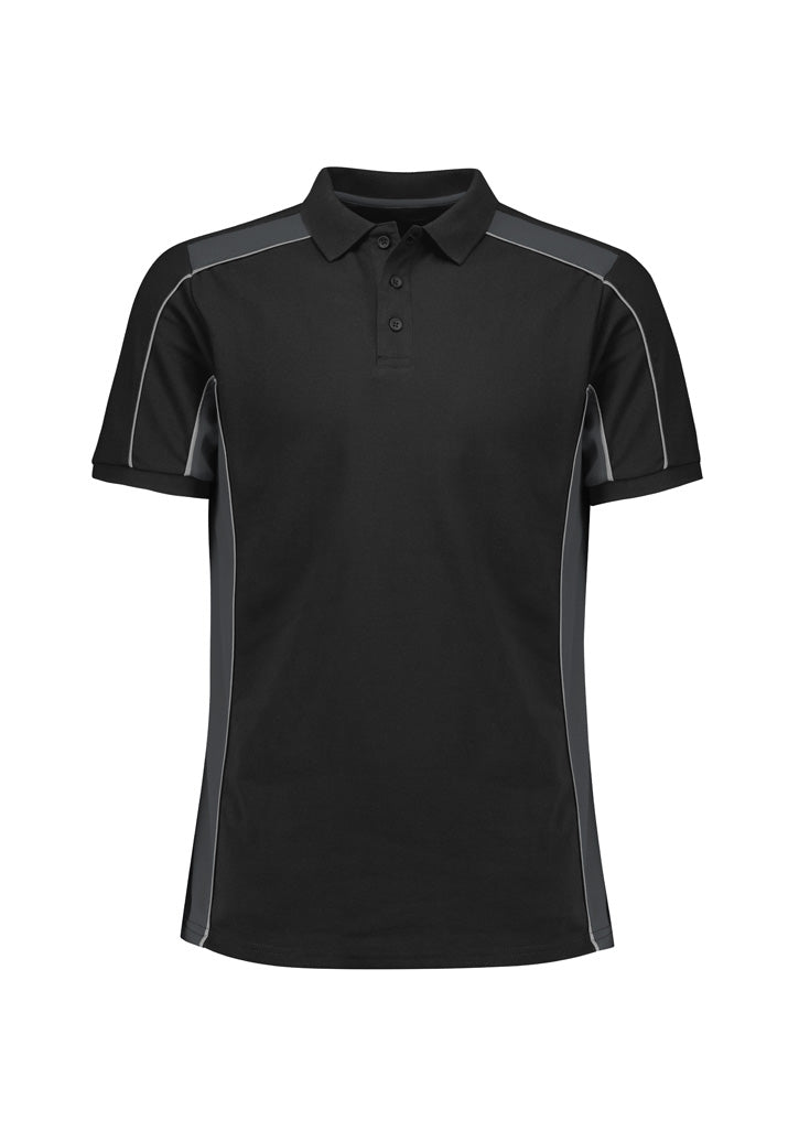 BIZ COLLECTION Unisex Grid Short Sleeve Polo P413US
