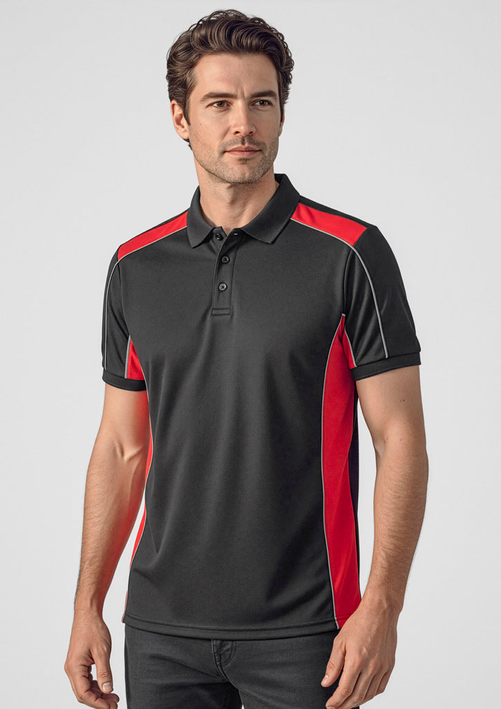 BIZ COLLECTION Unisex Grid Short Sleeve Polo P413US