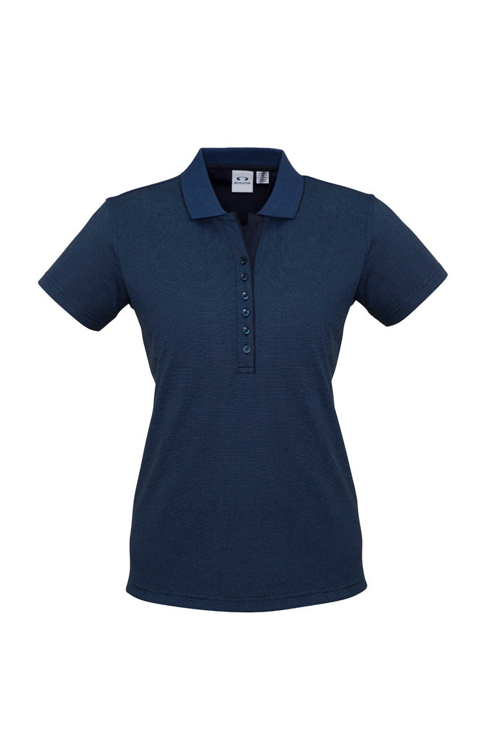 BIZ COLLECTION Womens Shadow Short Sleeve Polo P501LS