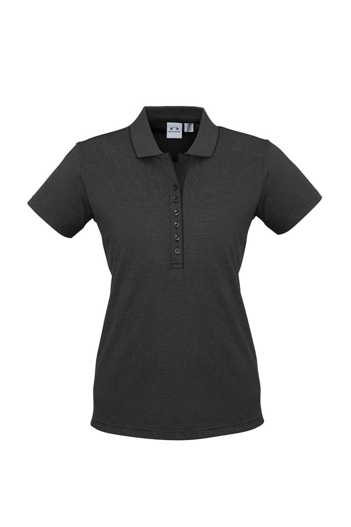 BIZ COLLECTION Womens Shadow Short Sleeve Polo P501LS