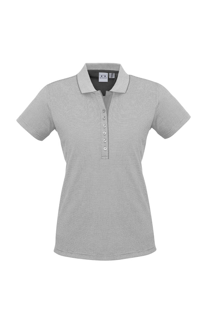 BIZ COLLECTION Womens Shadow Short Sleeve Polo P501LS