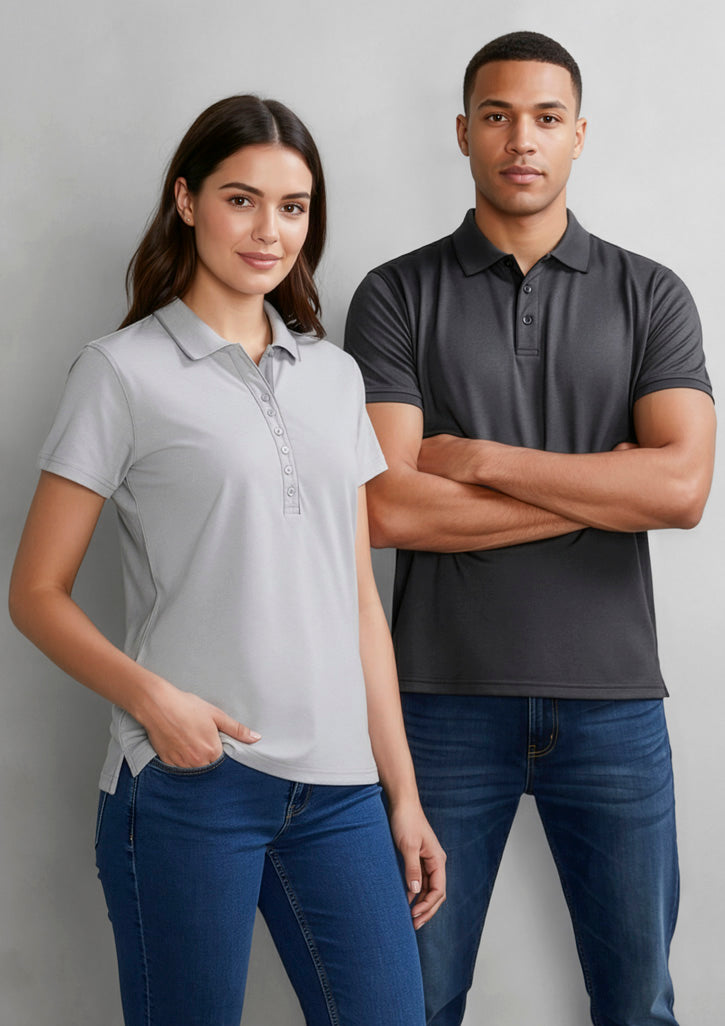 BIZ COLLECTION Mens Shadow Short Sleeve Polo P501MS