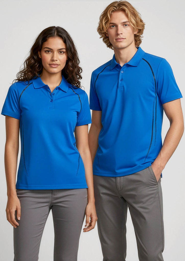 BIZ COLLECTION Womens Cyber Short Sleeve Polo P604LS